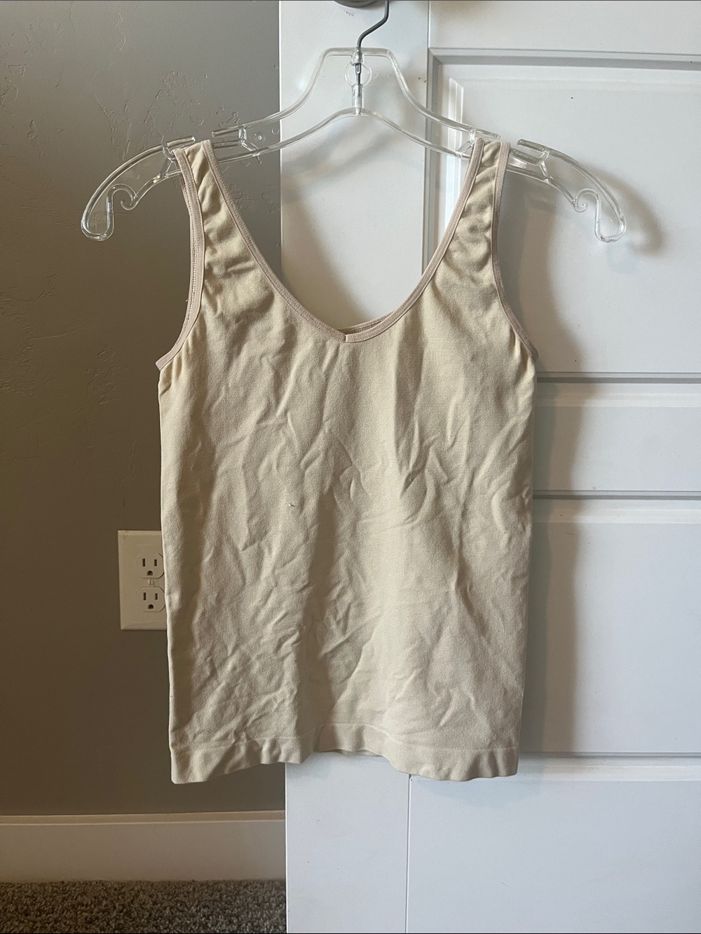 Floreat Cream V-Neck Tank Top